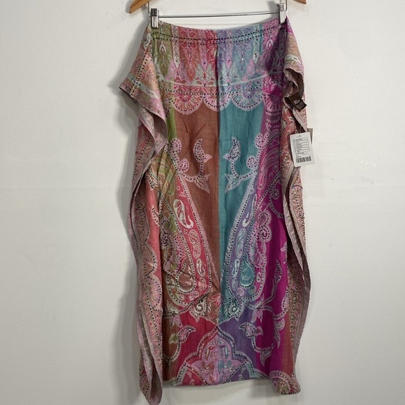 Anthropologie Raj Beaded Multi Colored Scarf Art to Wear - Picture 3 of 8